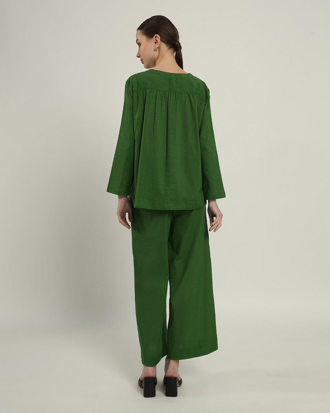 Classic Grace Shirt Emerald Top (Without Bottoms)