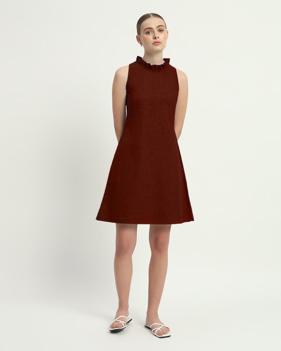 The Angelica Rouge Cotton Dress