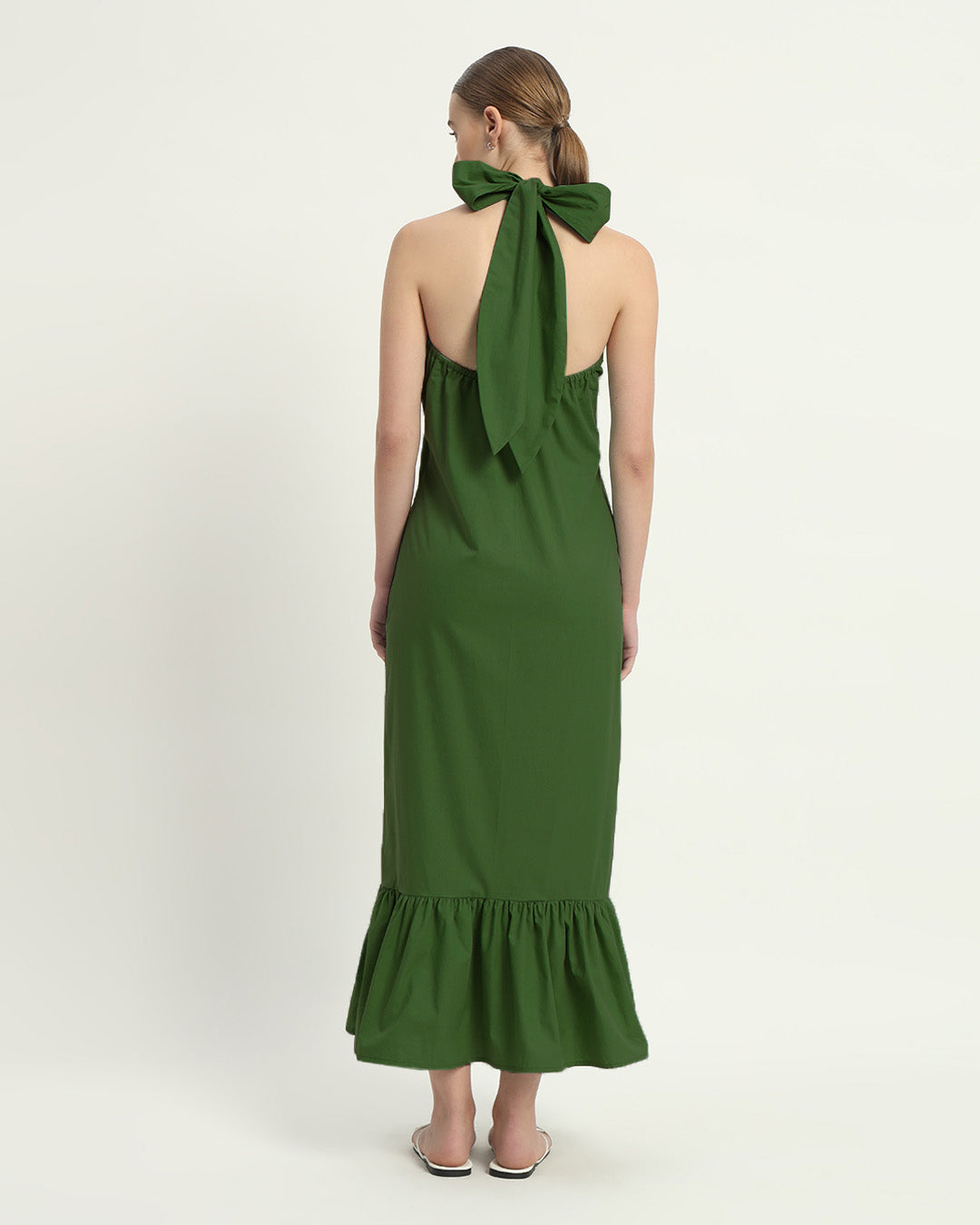 The Wellsville Emerald Cotton Dress