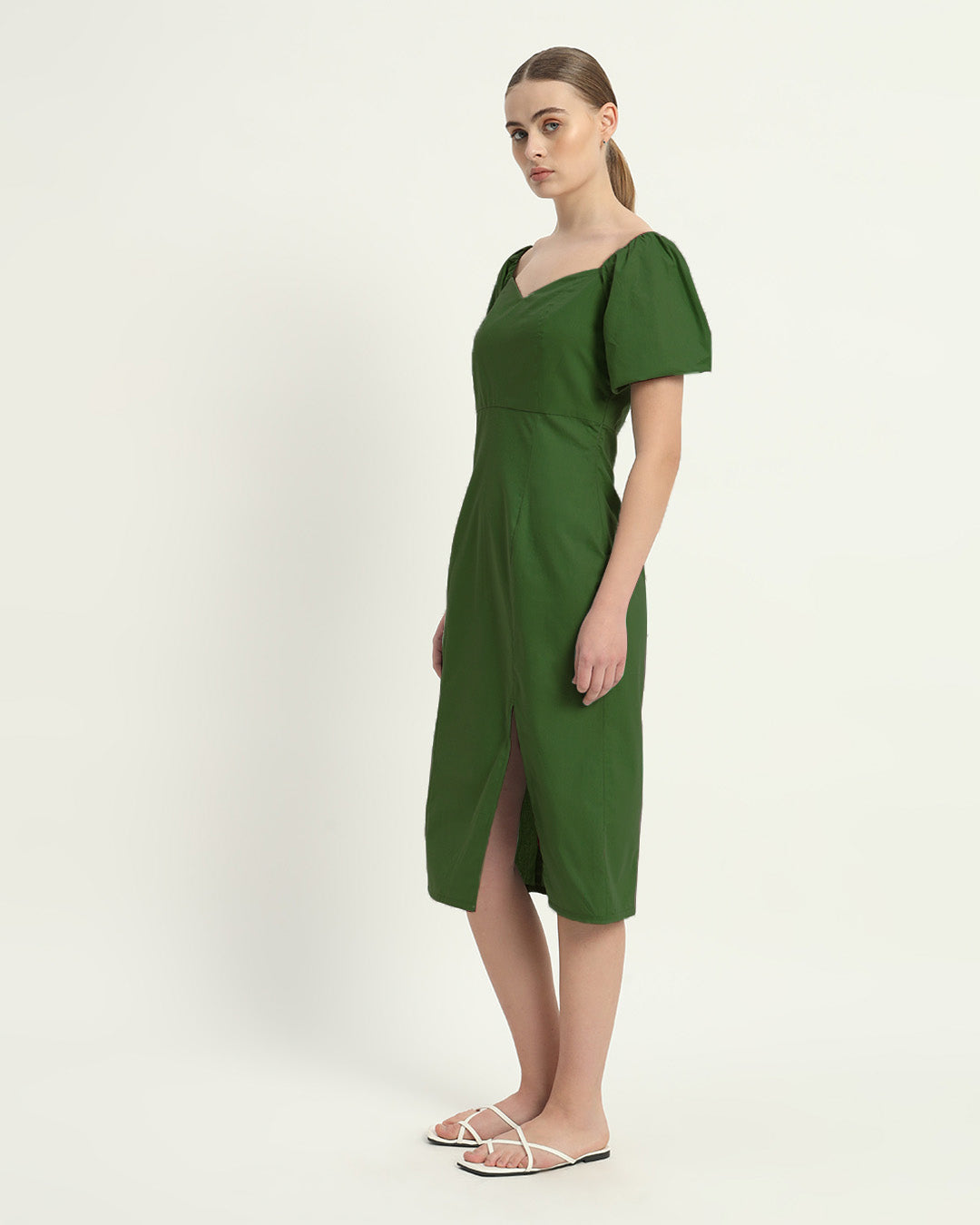 The Erwin Emerald Cotton Dress