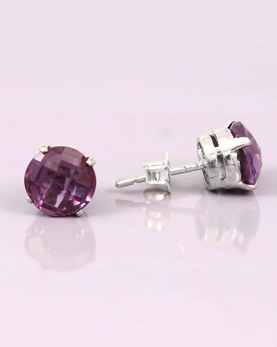 Round Alexandrite Studs