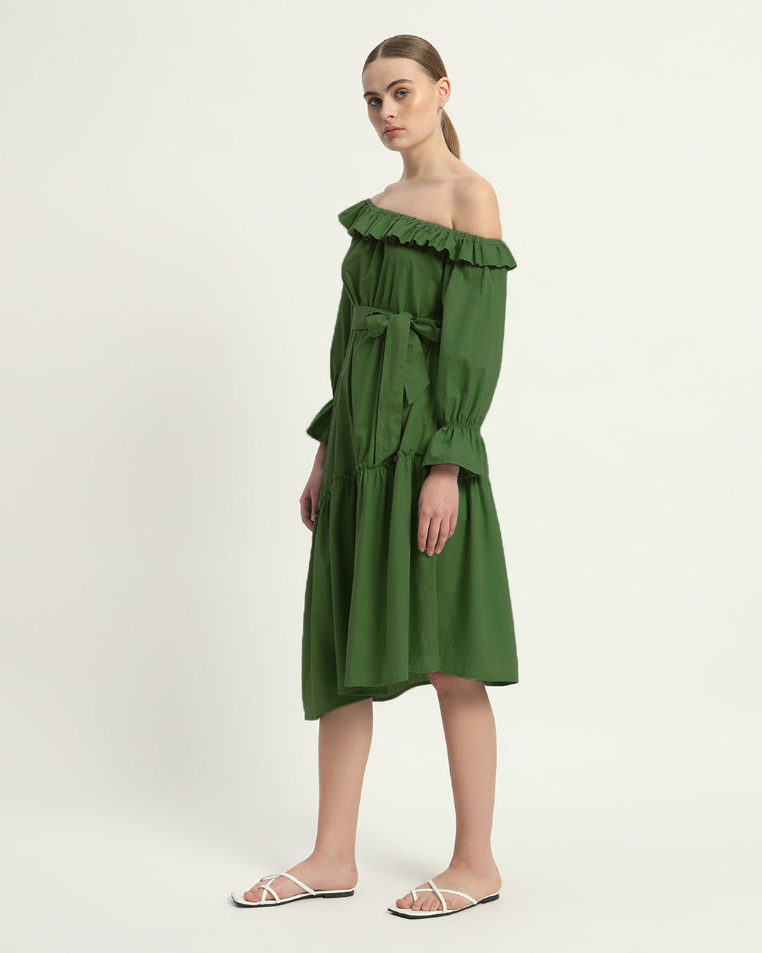 The Stellata Emerald Cotton Dress
