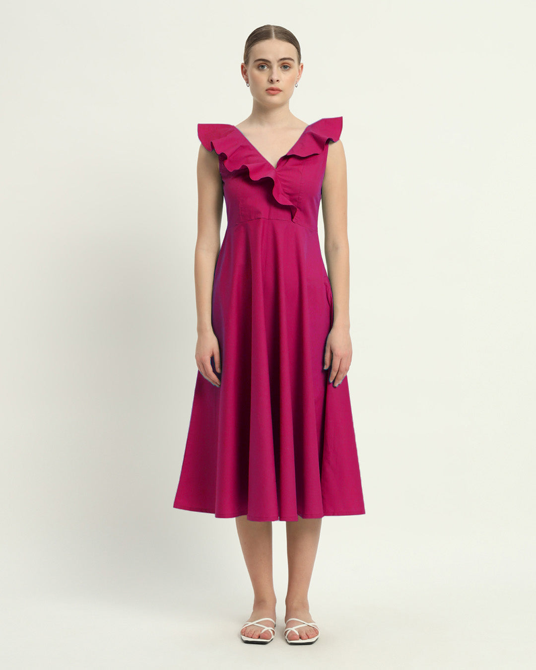 The Albany Berry Cotton Dress