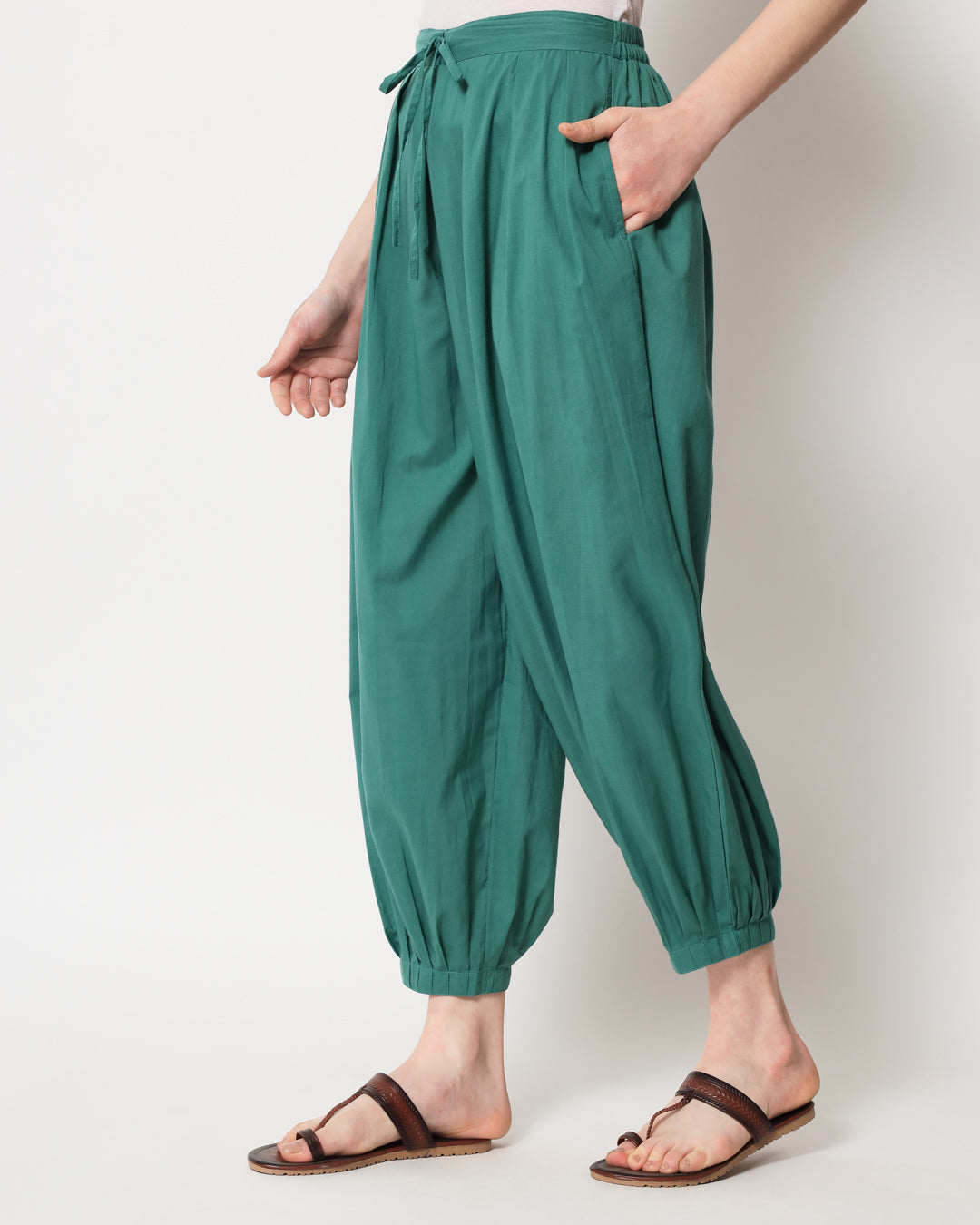 100% Cotton Salwar- Forest Green