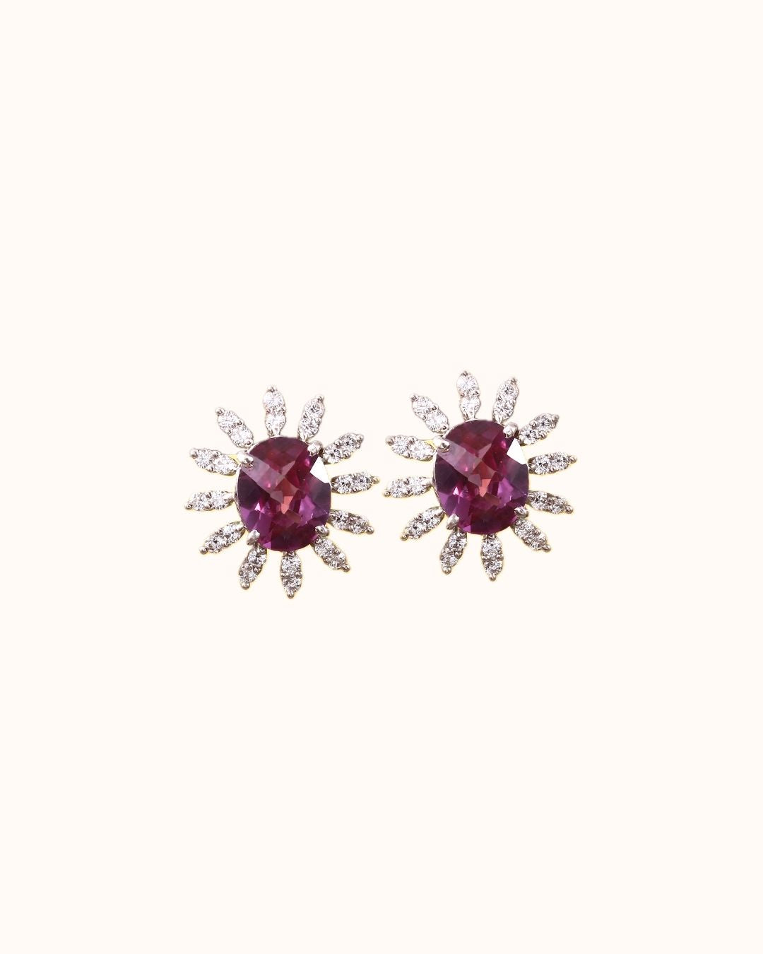 Sun in Alexandrite Earrings