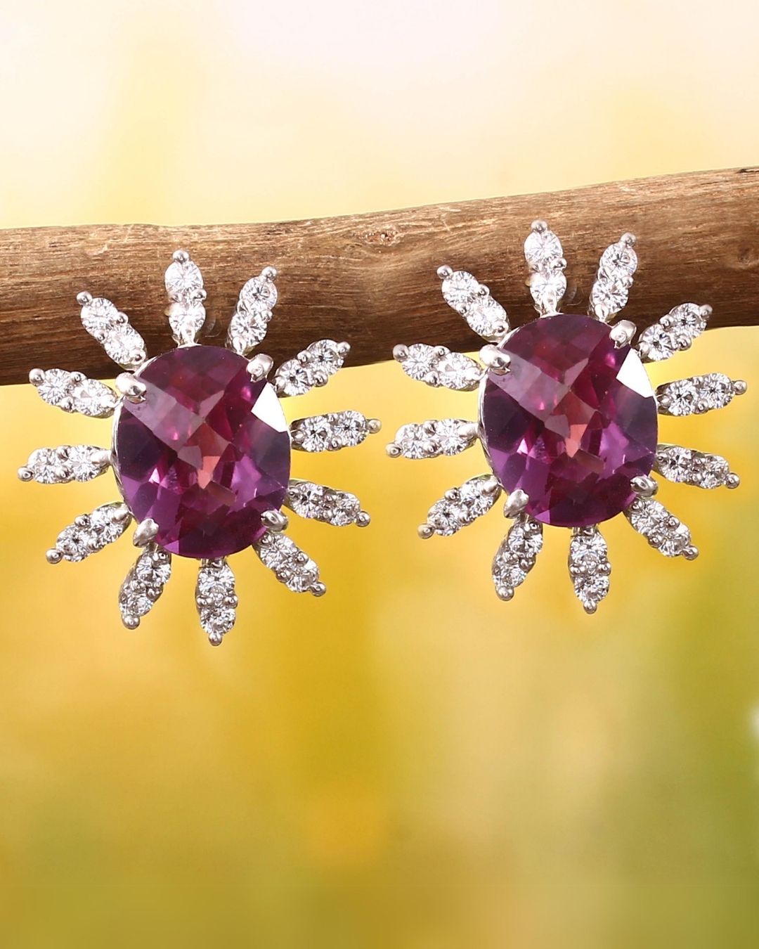 Sun in Alexandrite Earrings