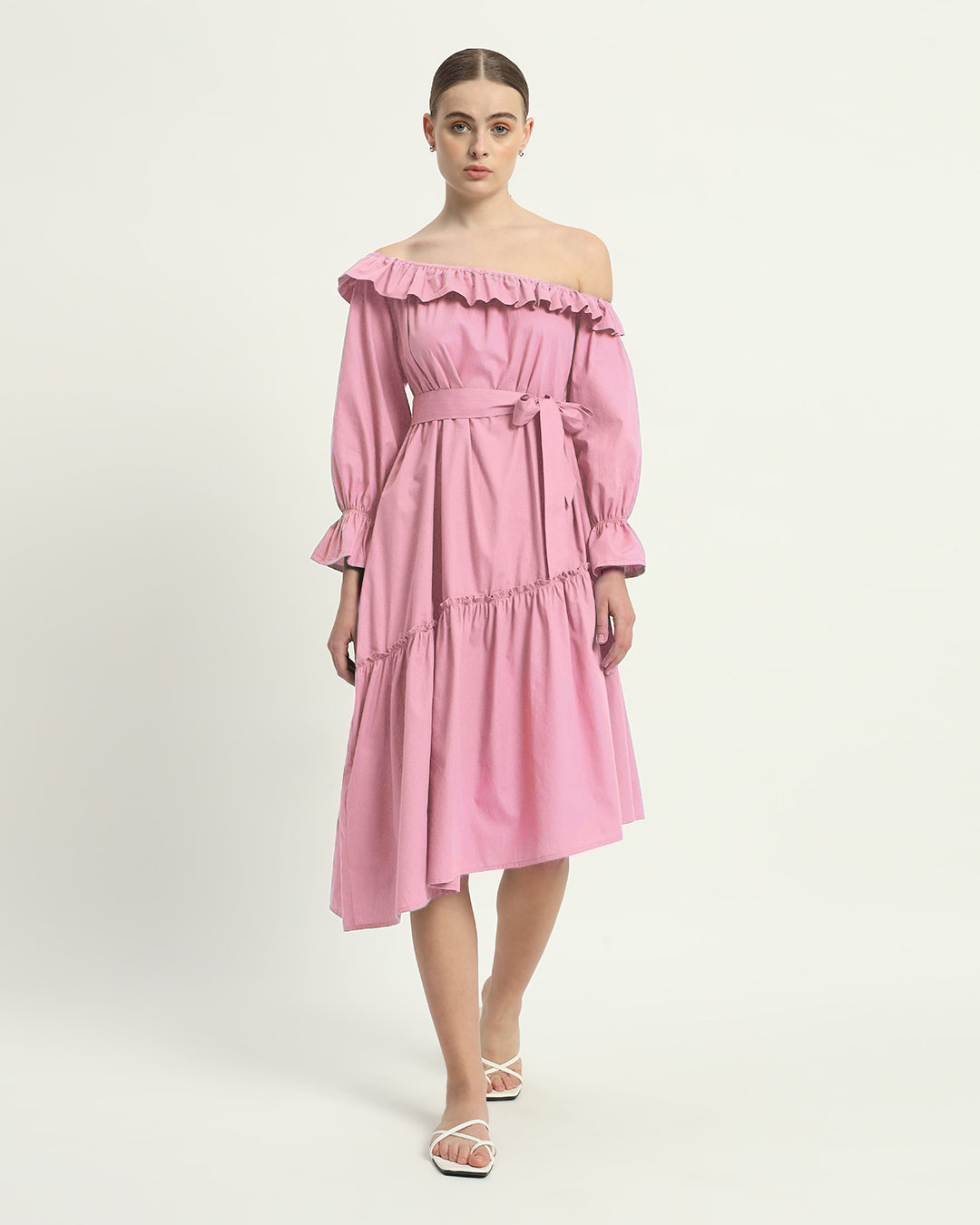 The Stellata Fondant Pink Cotton Dress