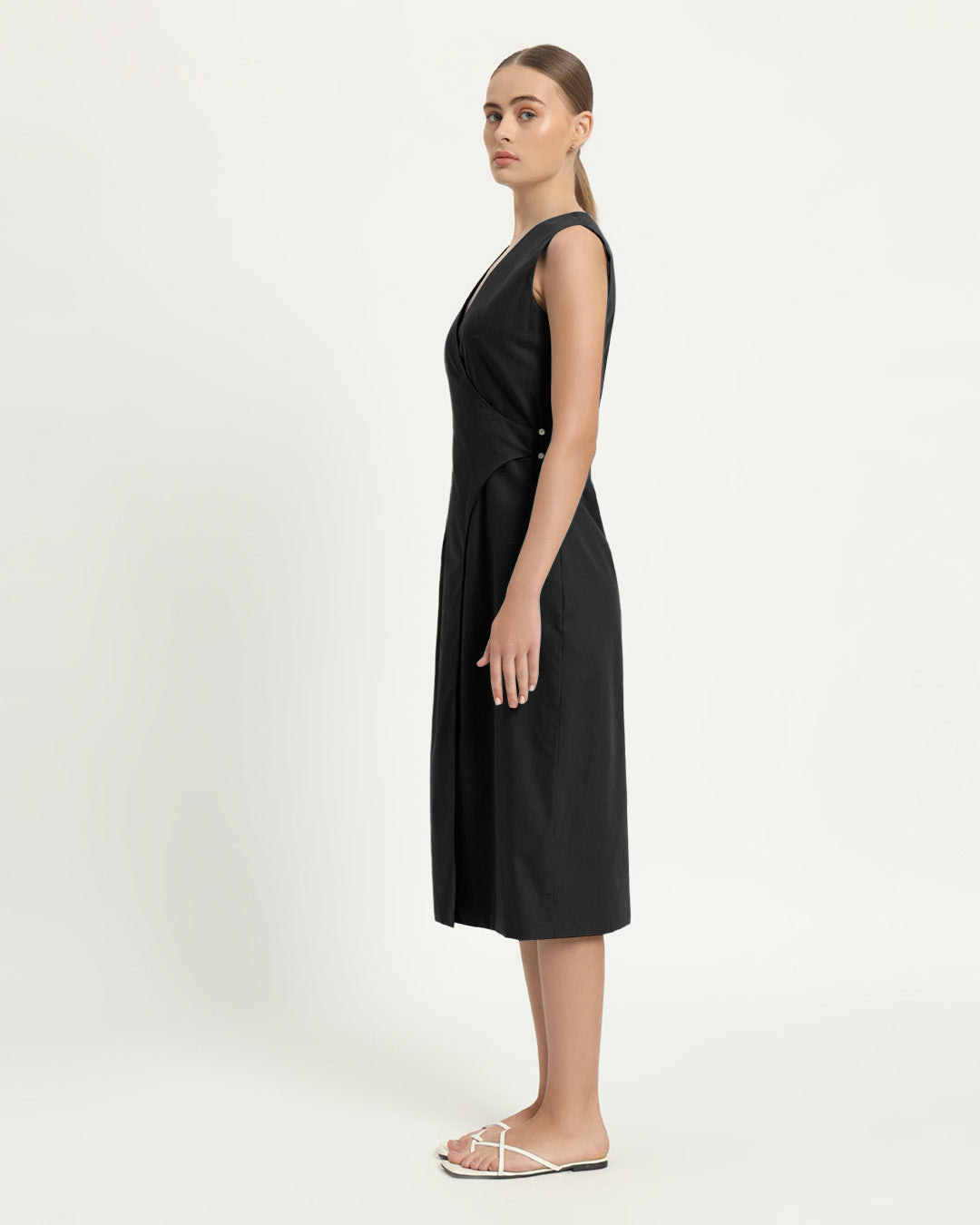 The Aurich Noir Cotton Dress