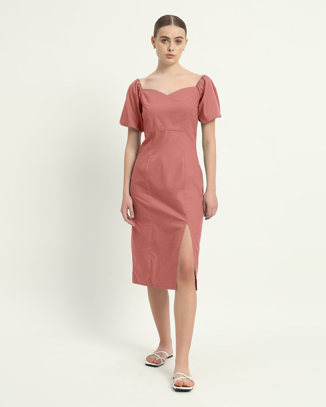 The Erwin  Ivory Pink Cotton Dress
