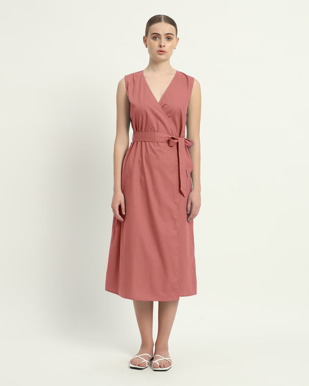 The Windsor  Ivory Pink Cotton Dress