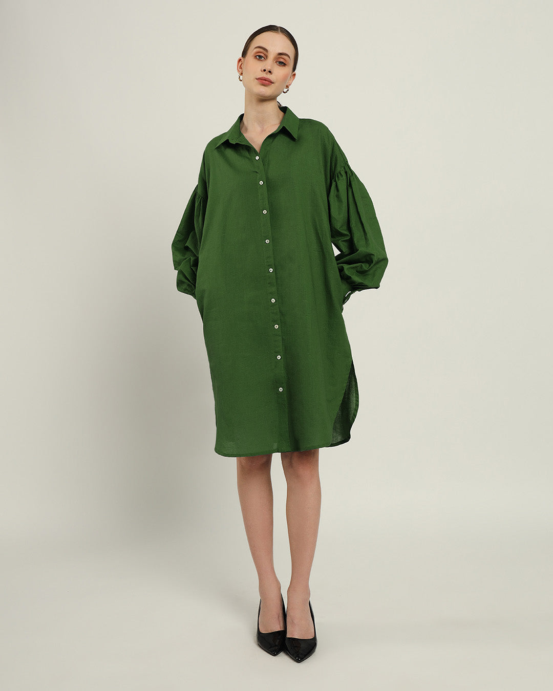 The Derby Emerald Cotton Dress