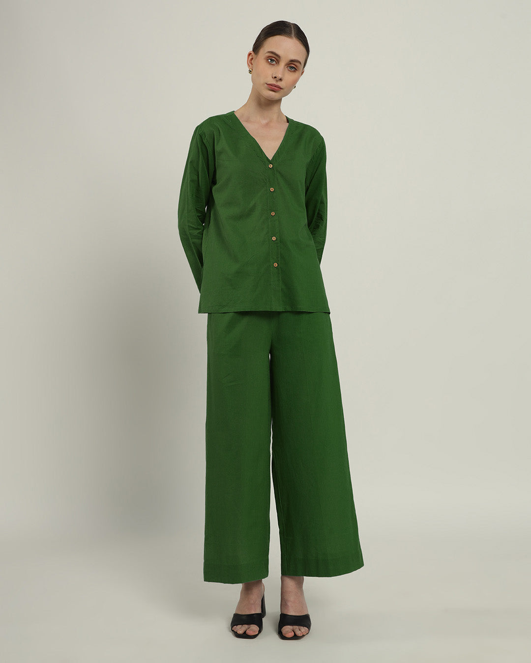 Classic Grace Shirt Emerald Top (Without Bottoms)