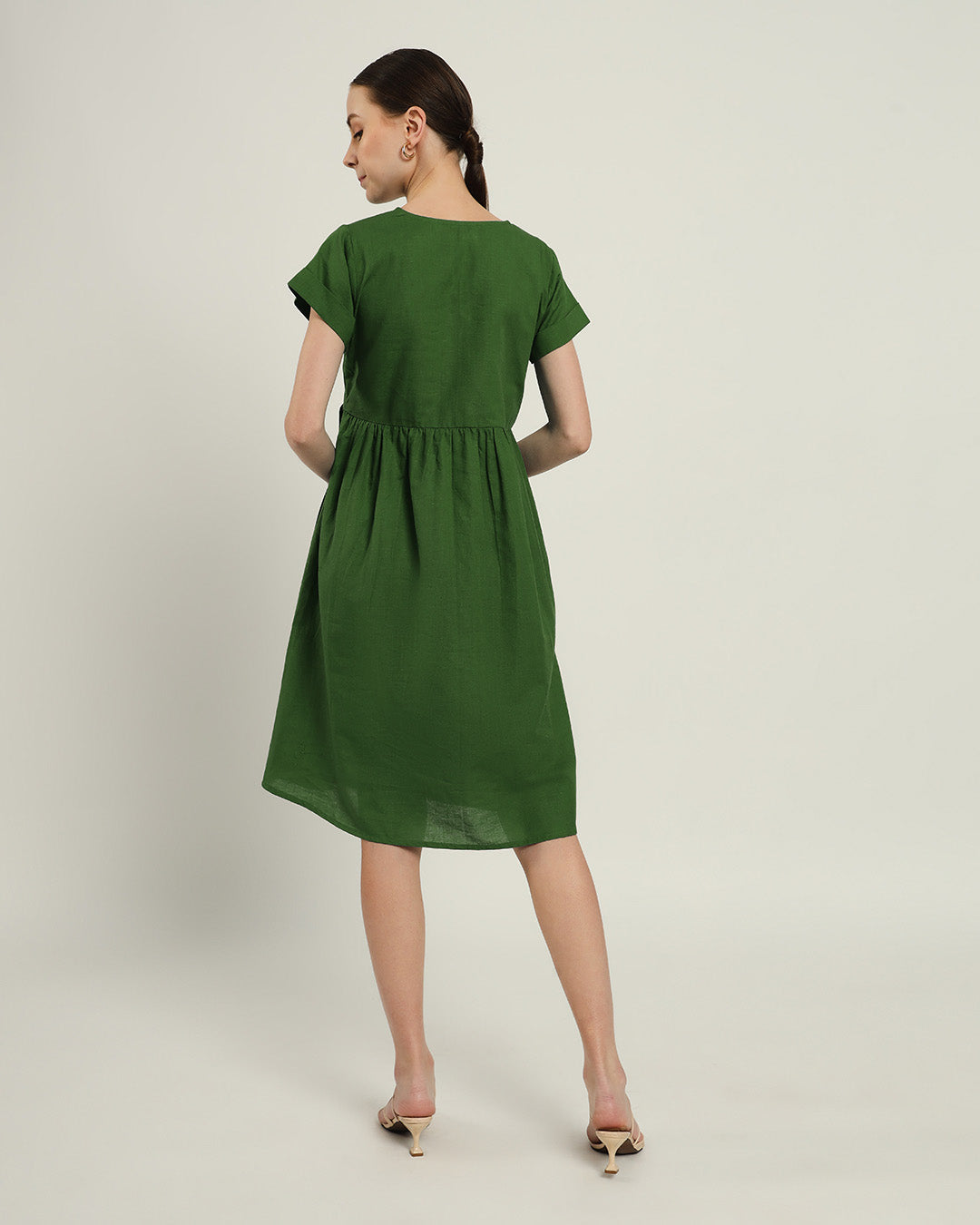 The Valence Emerald Cotton Dress