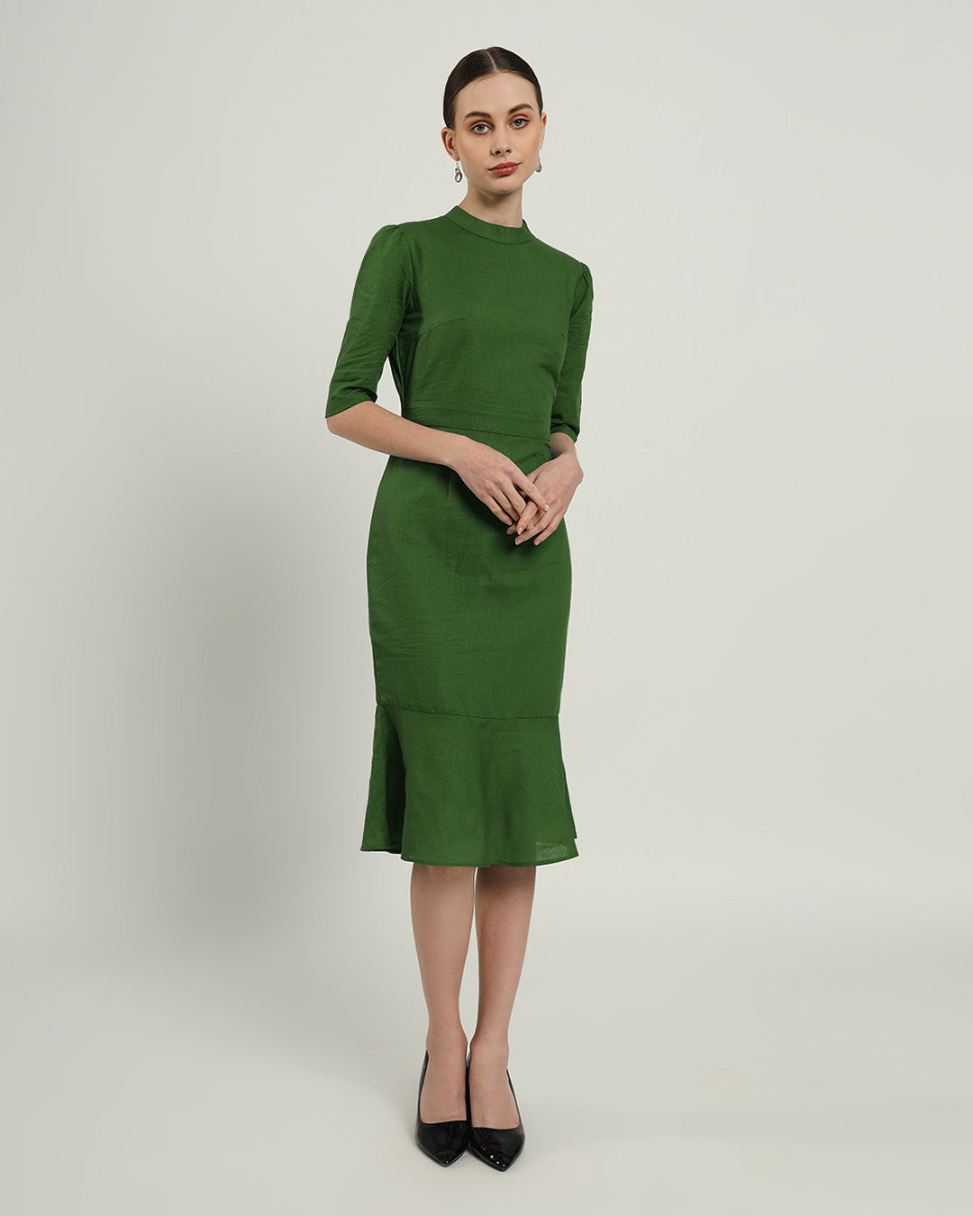 The Charlotte Emerald Cotton Dress