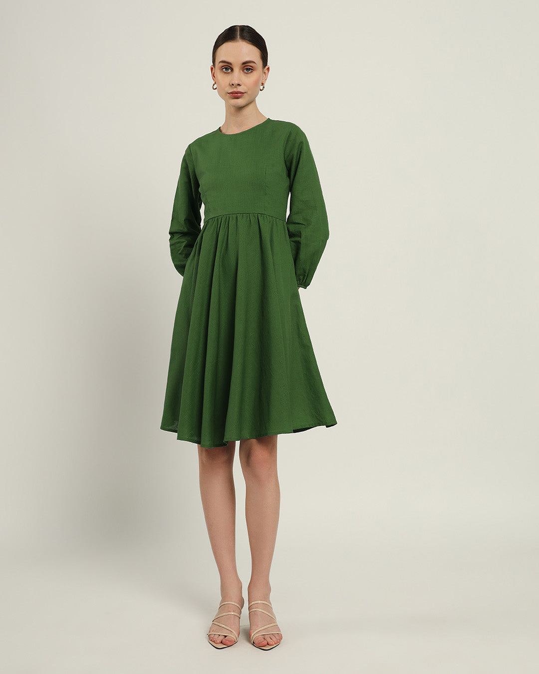 The Exeter Emerald Cotton Dress