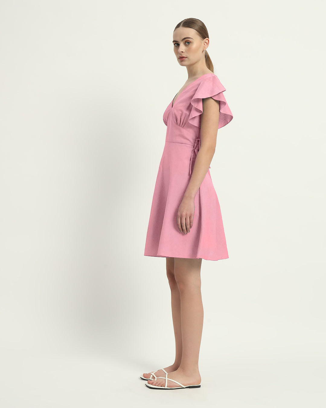 The Fairlie Fondant Pink Cotton Dress