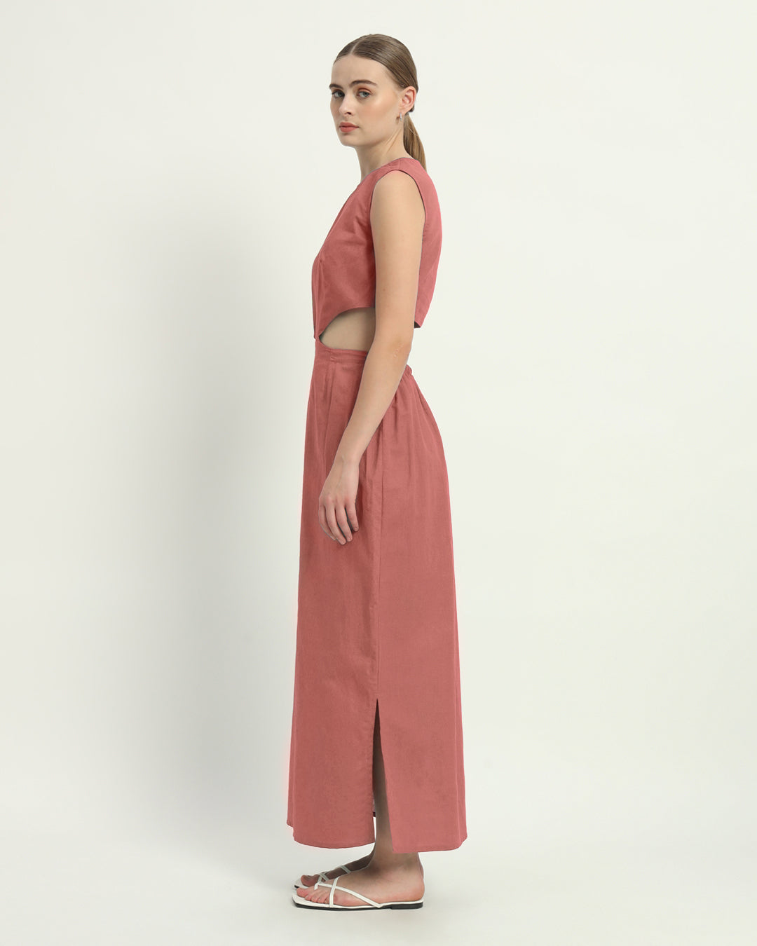 The Livingston  Ivory Pink  Cotton Dress