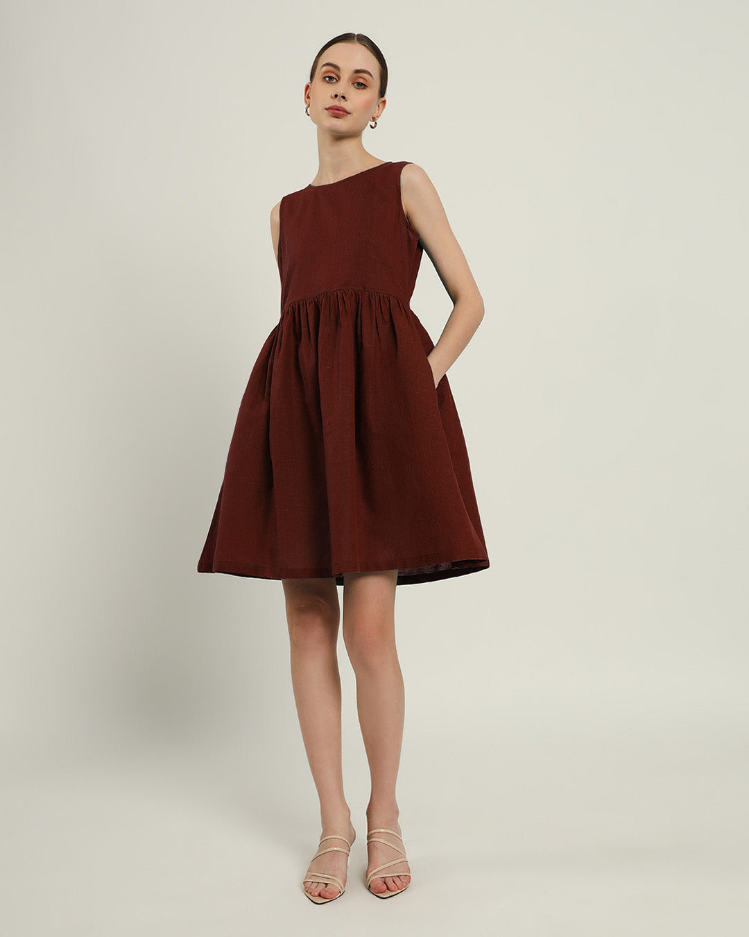 The Chania Rouge Cotton Dress