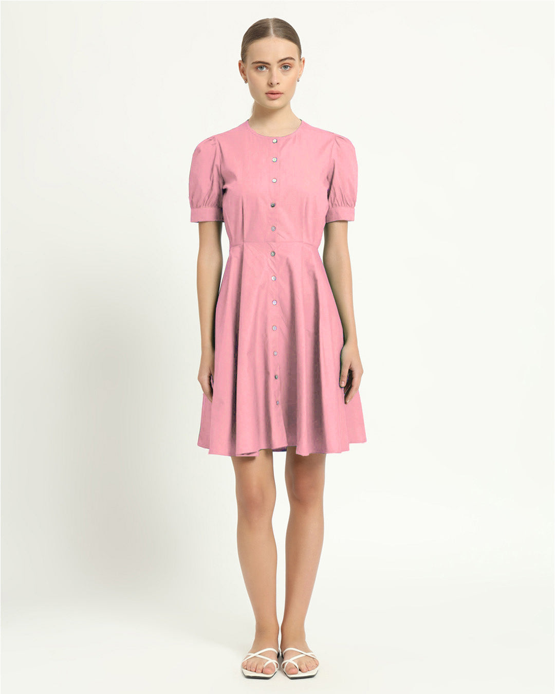 The Kittsee Fondant Pink Cotton Dress
