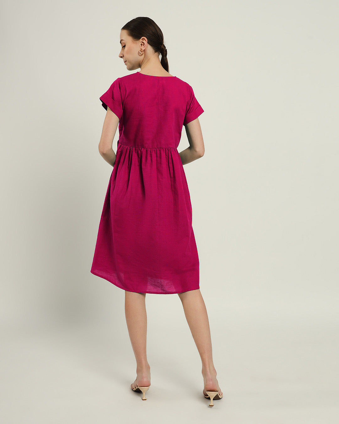 The Valence Berry Cotton Dress