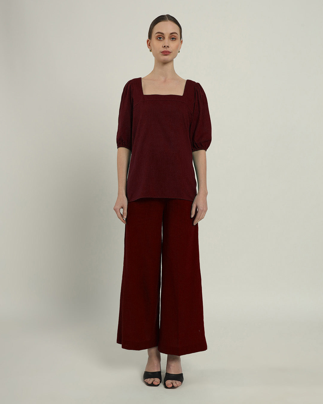 Urbanite Square Neck Rouge Top (Without Bottoms)