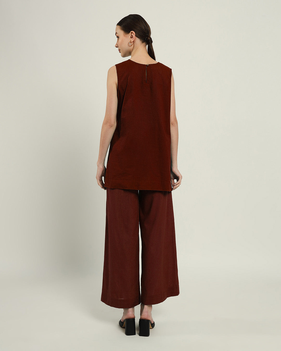 Pleated A Line Rouge Top (Without Bottoms)