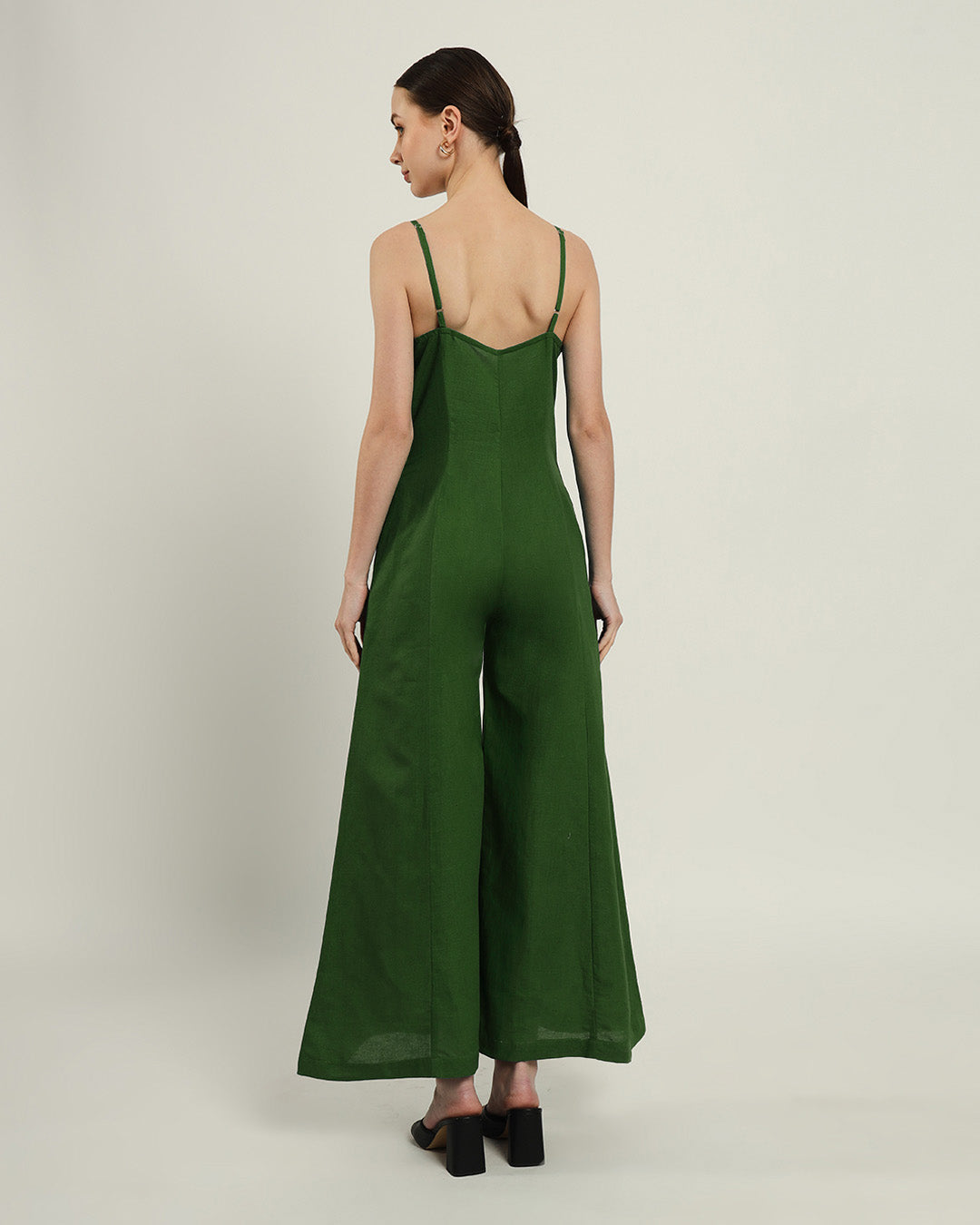 Midday High Flared Emerald Jumpsuit