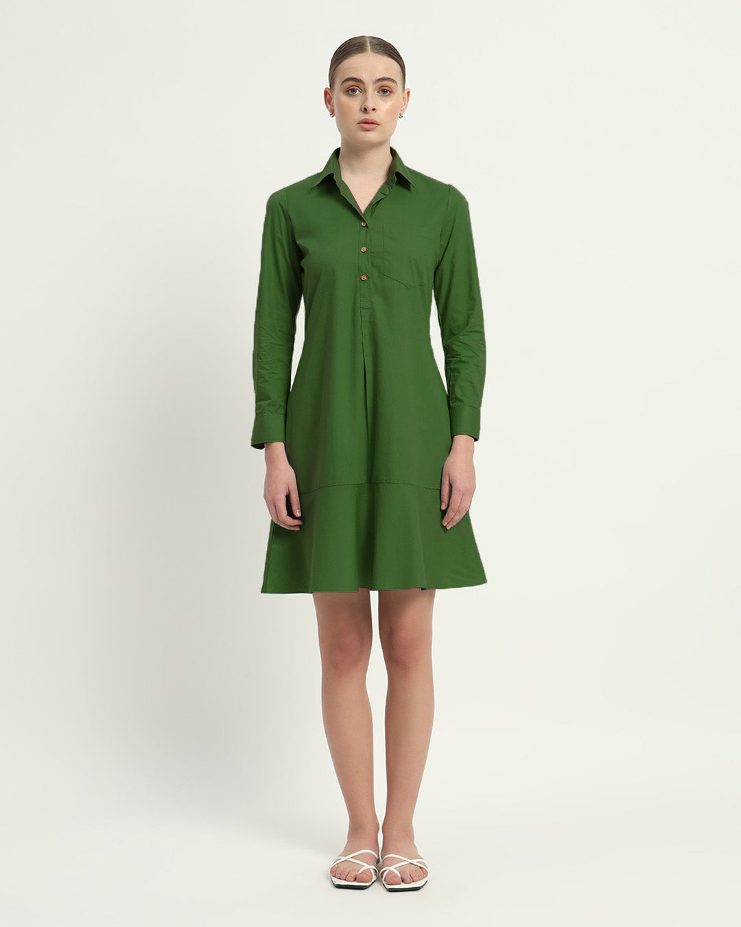 The Lyon Emerald Cotton Dress
