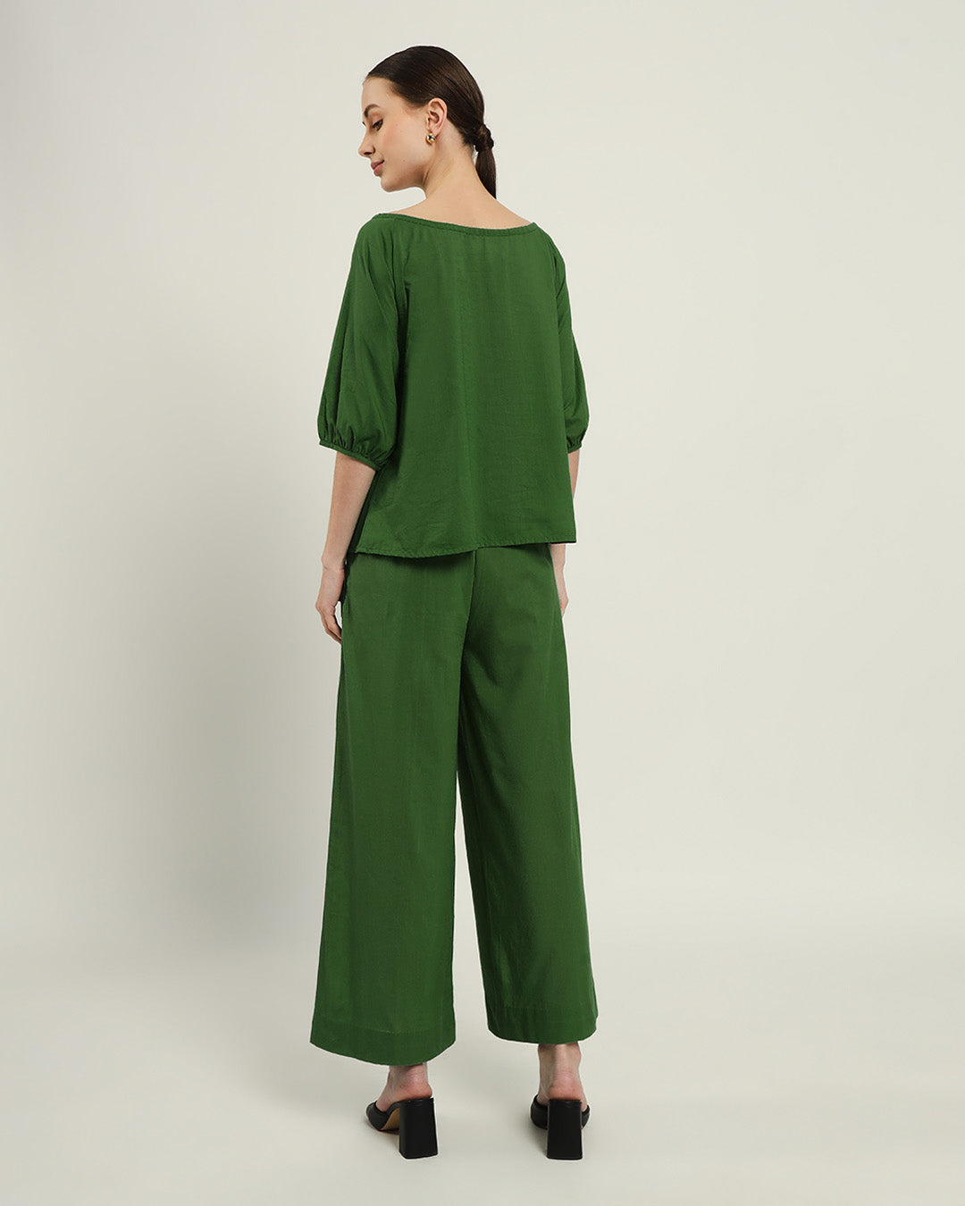 Effortless BowtNeck Emerald Top (Without Bottoms)