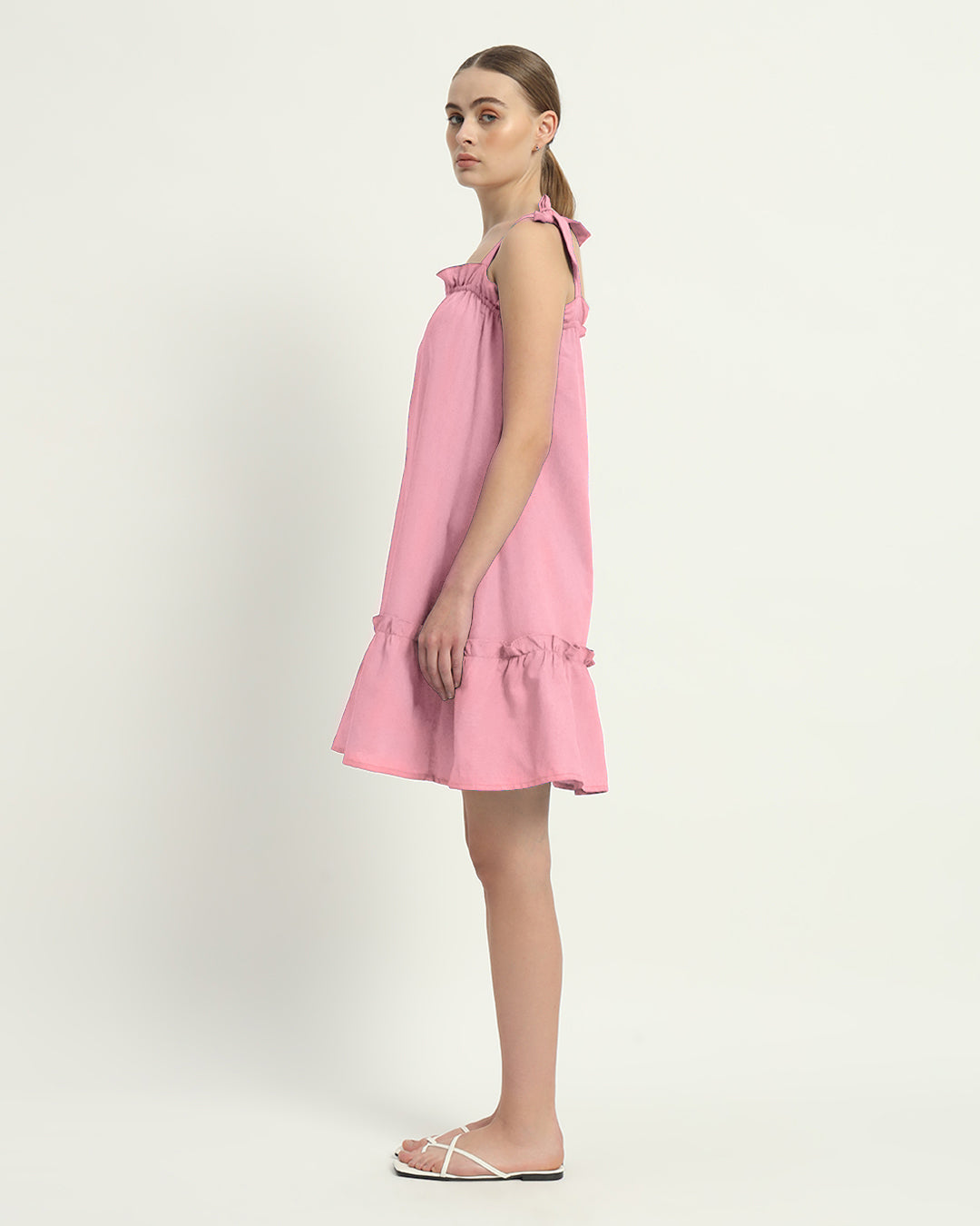 The Amalfi Fondant Pink Cotton Dress