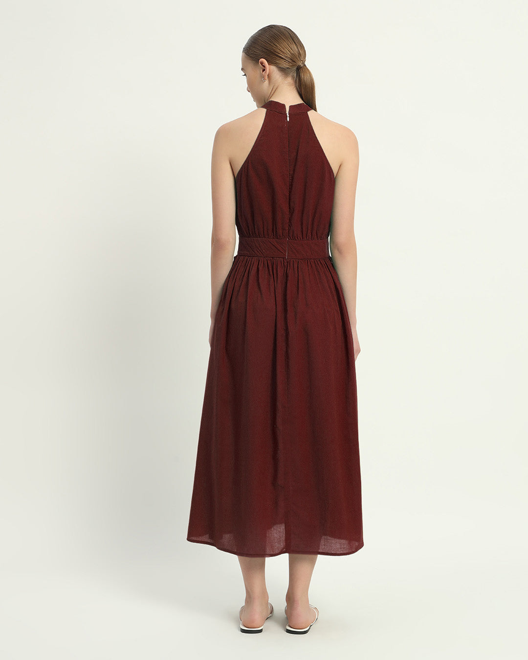 The Massena Rouge Cotton Dress