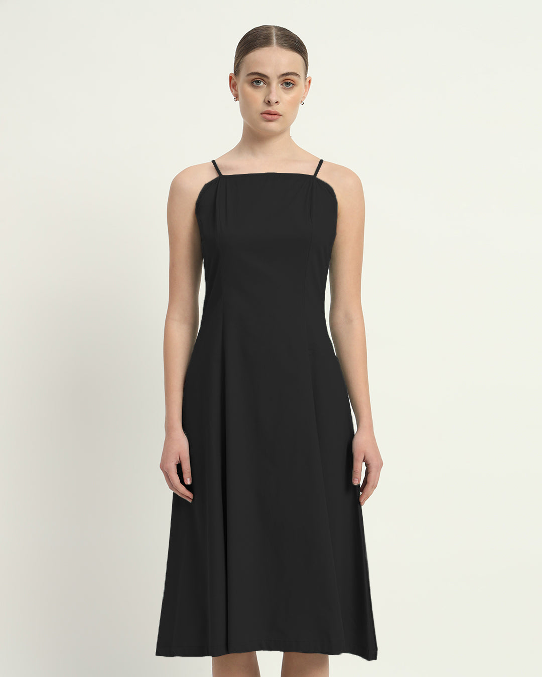 The Valatie Noir Cotton Dress