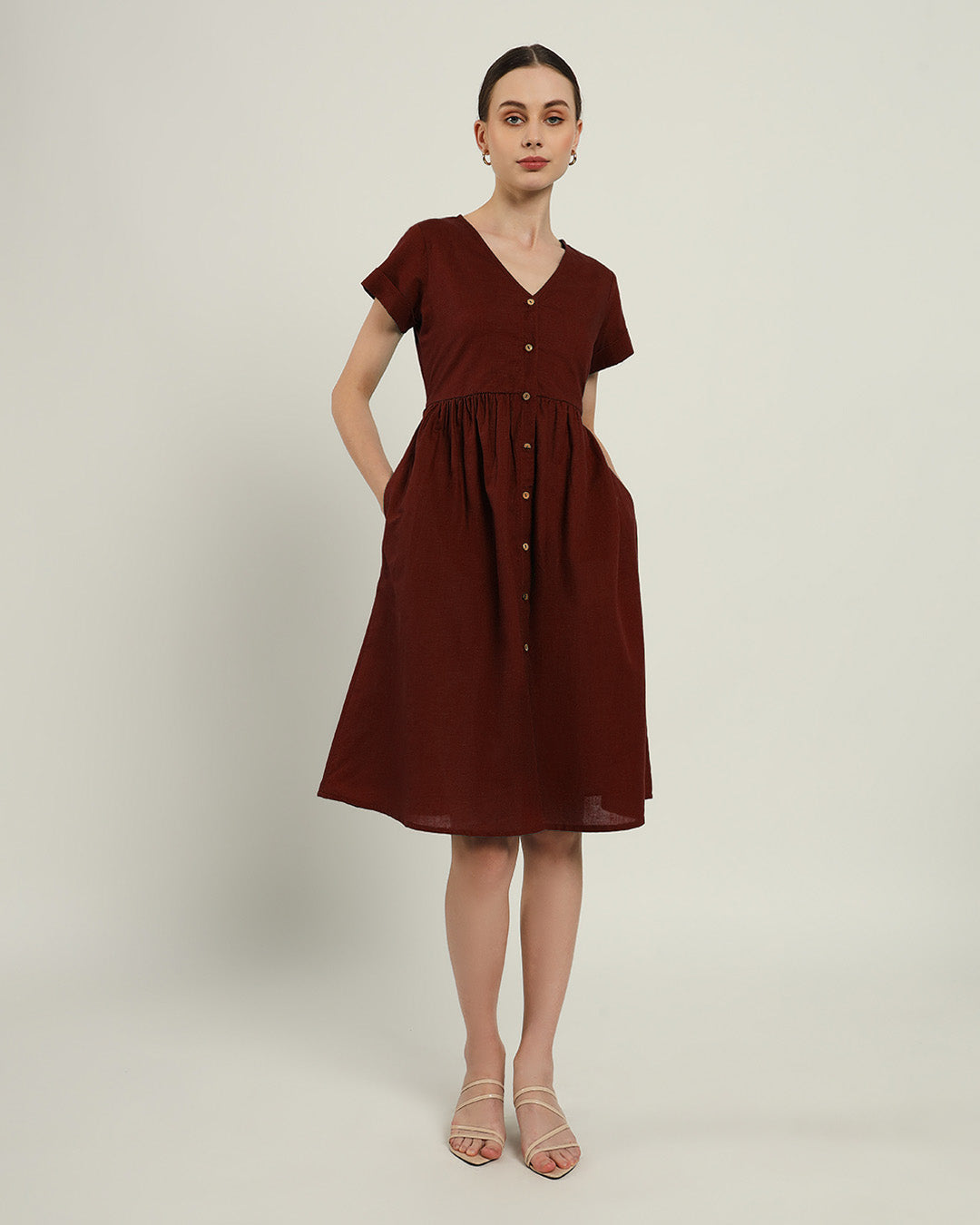 The Valence Rouge Cotton Dress