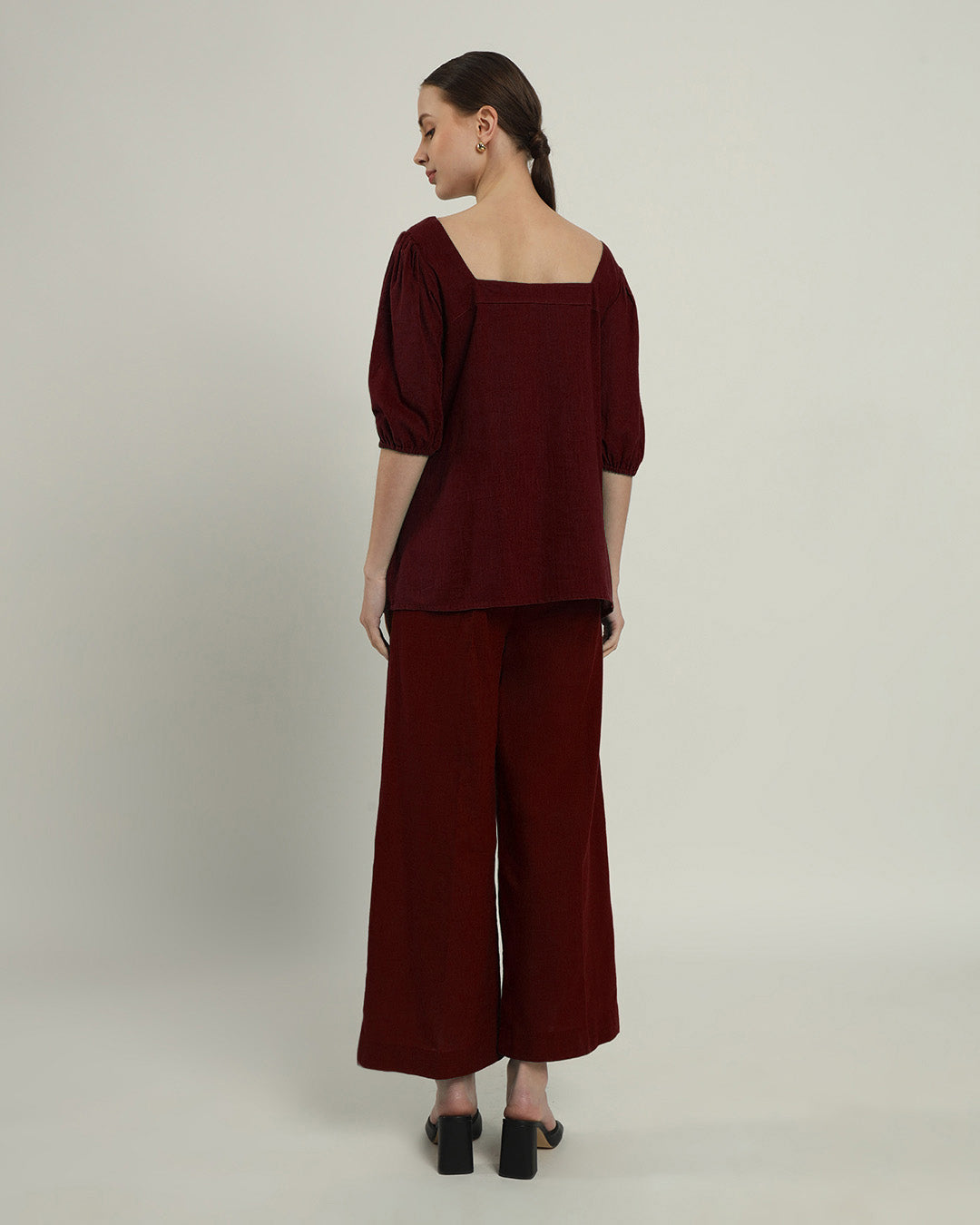 Urbanite Square Neck Rouge Top (Without Bottoms)