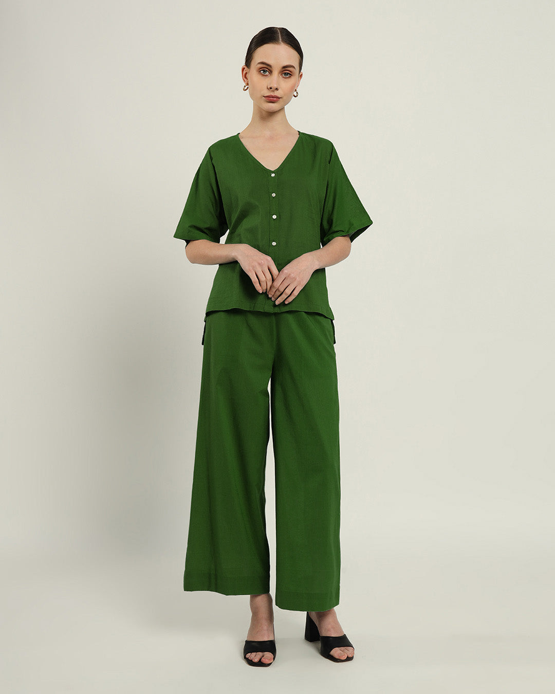 Metro Mode Shirt Emerald Top (Without Bottoms)