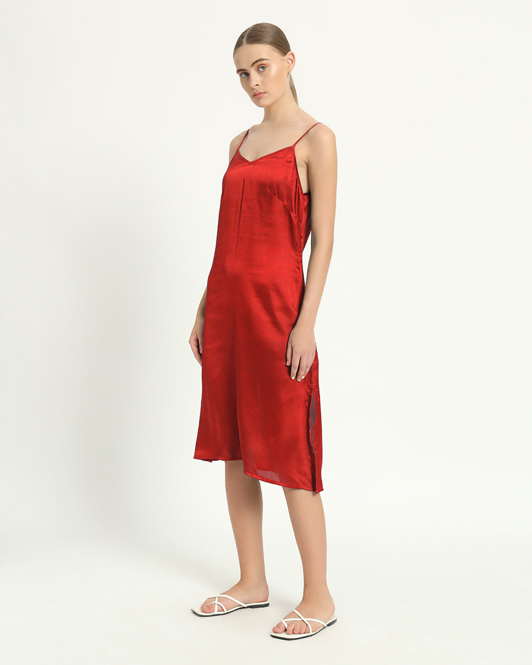 Satin Grace Scarlet Red Night Dress