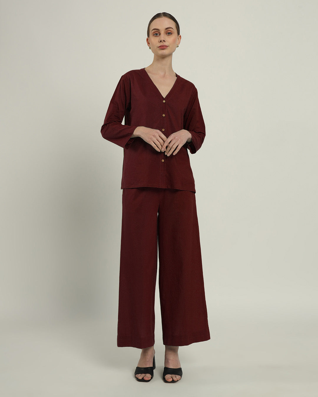 Classic Grace Shirt Rouge Top (Without Bottoms)