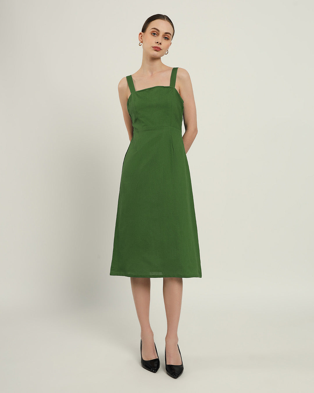 The Samara Emerald Cotton Dress
