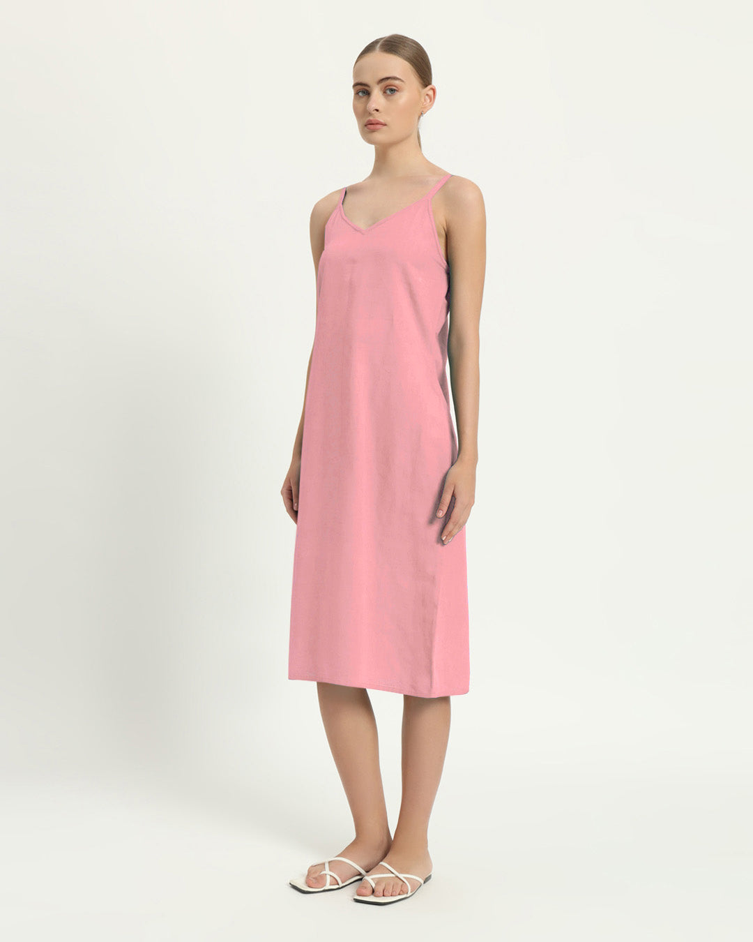 The Seesen Fondant Pink Cotton Dress