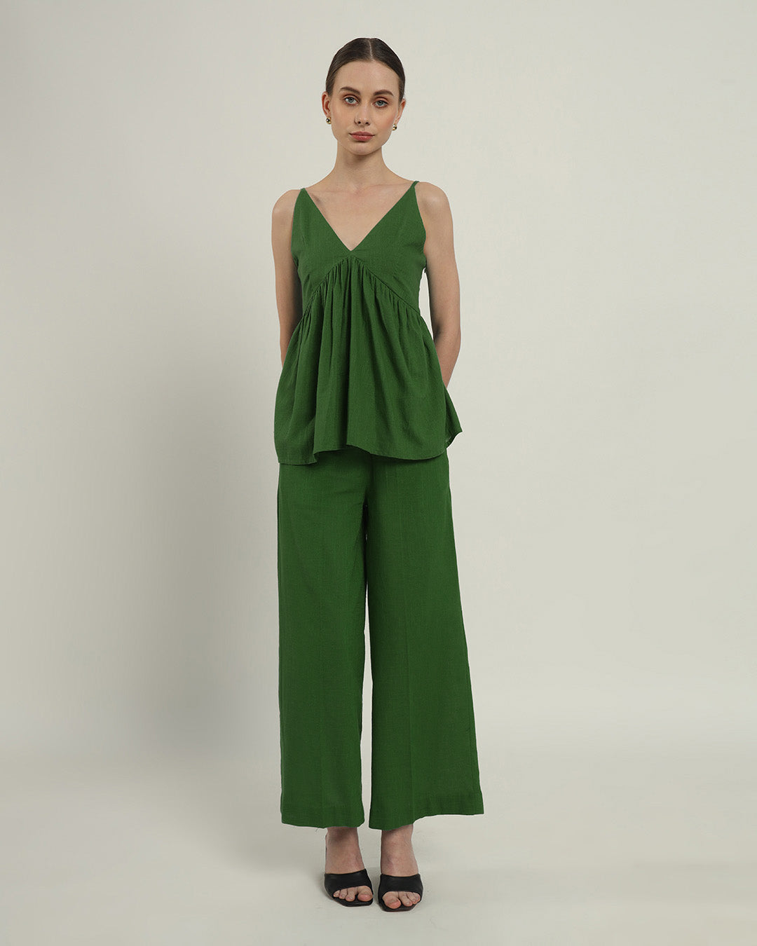 Weekend Update Gathered Emerald Top (Without Bottoms)