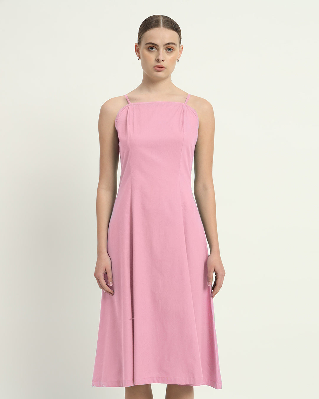 The Valatie Fondant Pink Cotton Dress