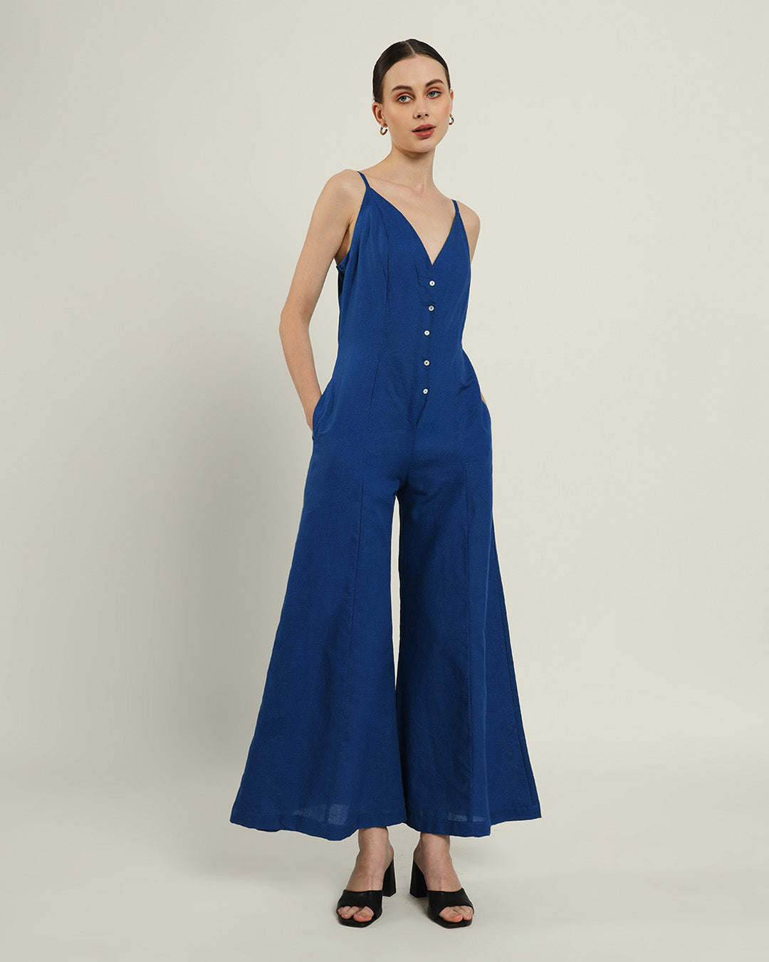 Midday High Flared Cobalt Jumpsuit