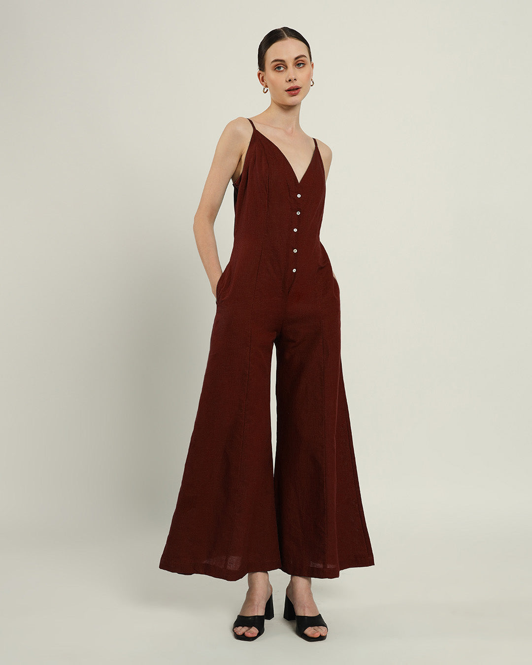 Midday High Flared Rouge Jumpsuit