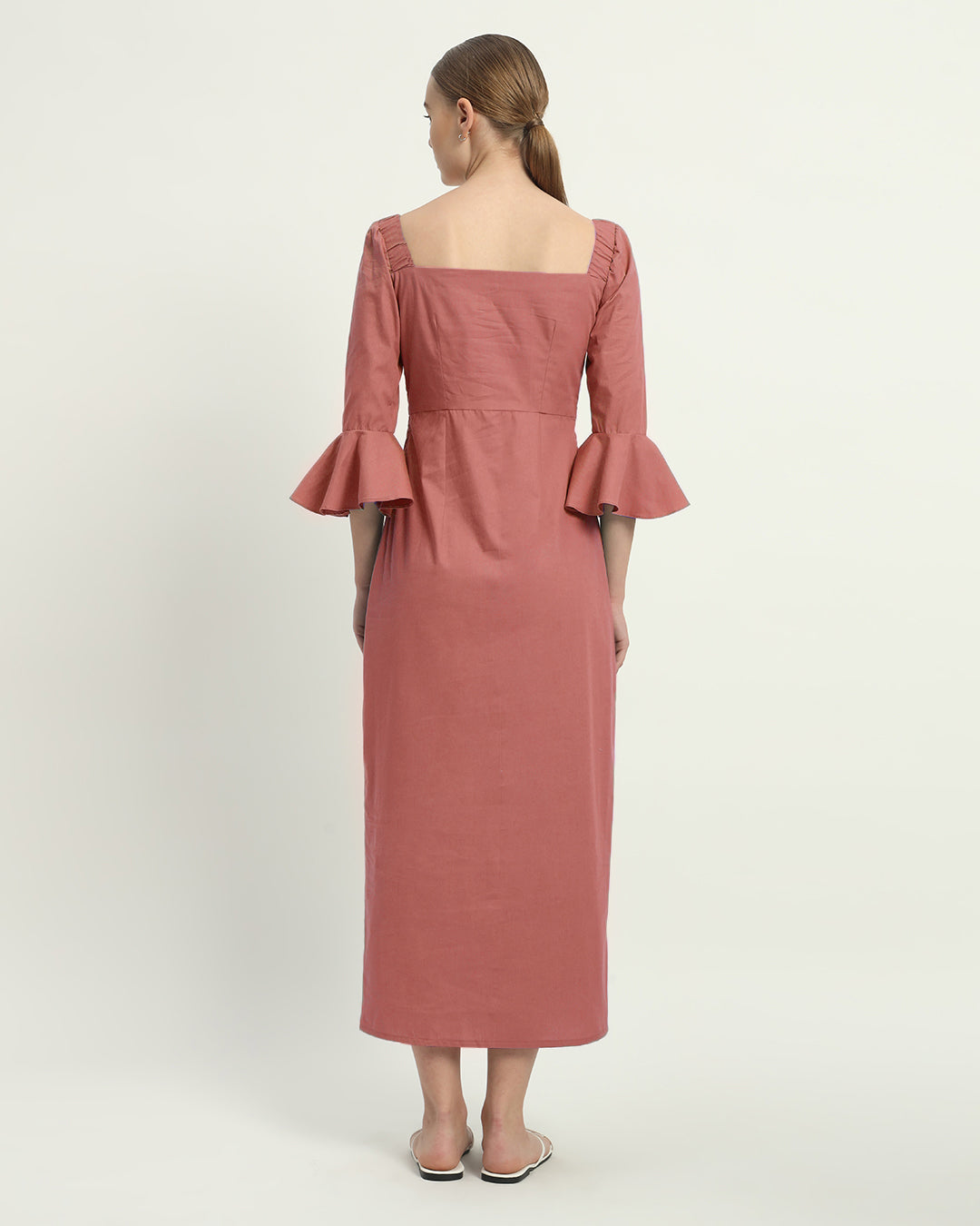 The Rosendale  Ivory Pink Cotton Dress