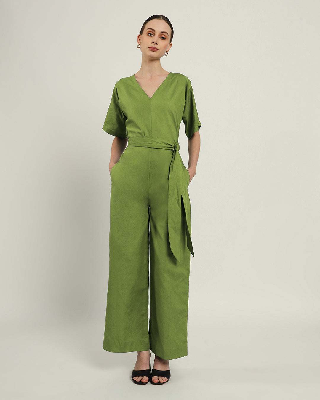 Sunny Things V Neck Fern Jumpsuit