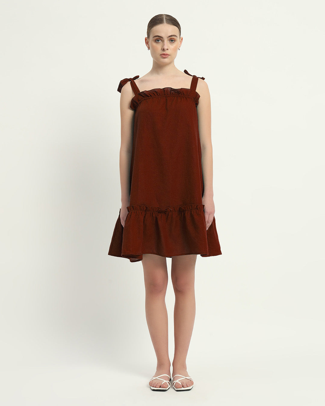 The Amalfi Rouge Cotton Dress
