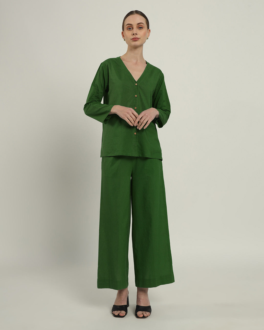 Classic Grace Shirt Emerald Top (Without Bottoms)