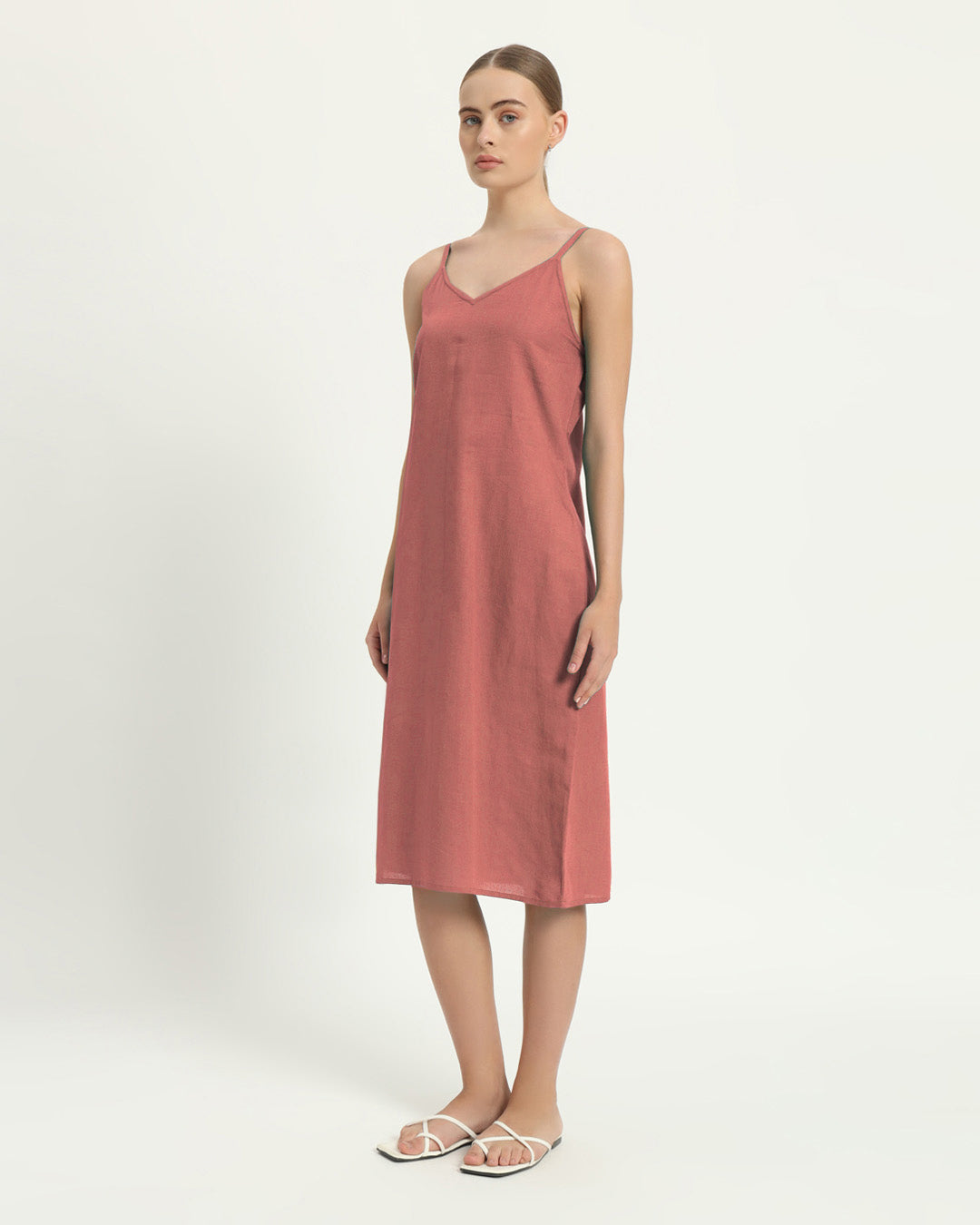 The Seesen Ivory Pink Cotton Dress
