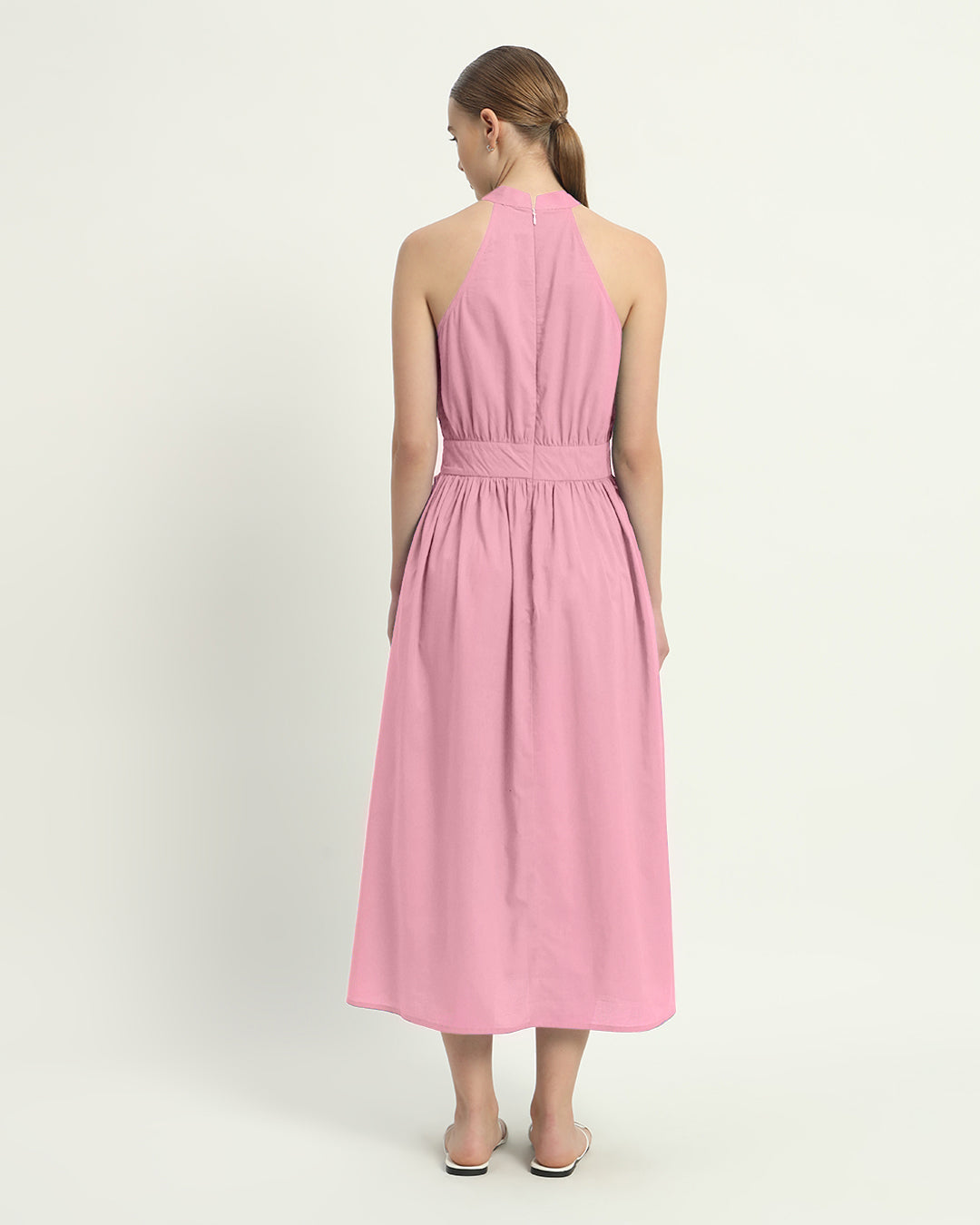 The Massena Fondant Pink Cotton Dress