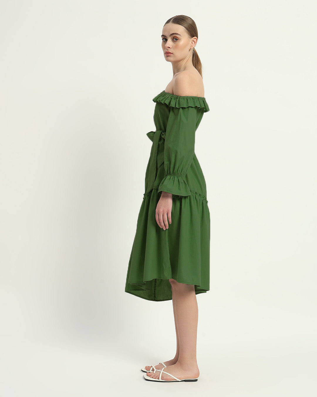 The Stellata Emerald Cotton Dress